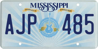 MS license plate AJP485