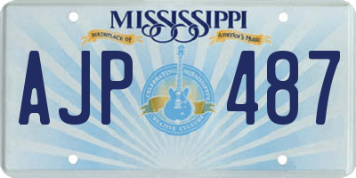 MS license plate AJP487