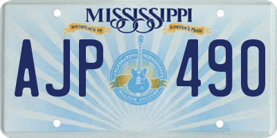 MS license plate AJP490