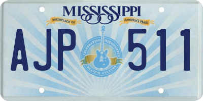 MS license plate AJP511