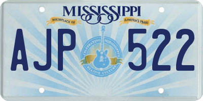 MS license plate AJP522