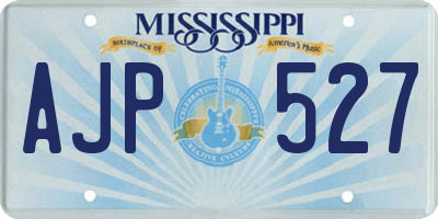 MS license plate AJP527
