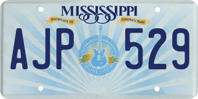 MS license plate AJP529