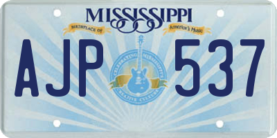 MS license plate AJP537