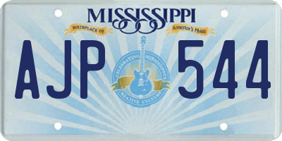 MS license plate AJP544