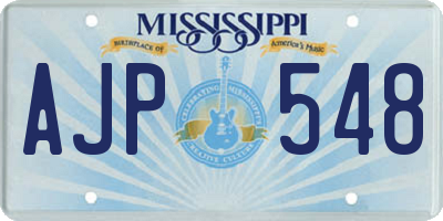 MS license plate AJP548