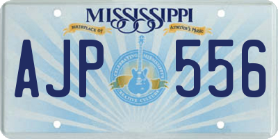 MS license plate AJP556