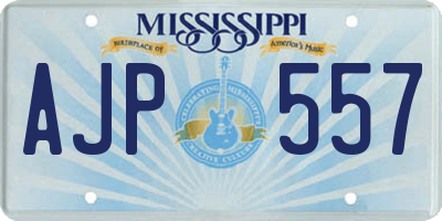 MS license plate AJP557