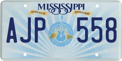 MS license plate AJP558