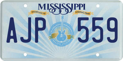 MS license plate AJP559