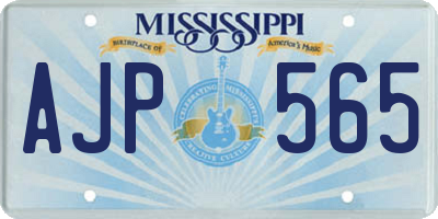 MS license plate AJP565