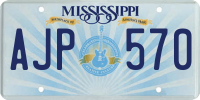 MS license plate AJP570