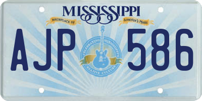 MS license plate AJP586