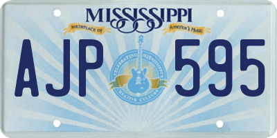 MS license plate AJP595
