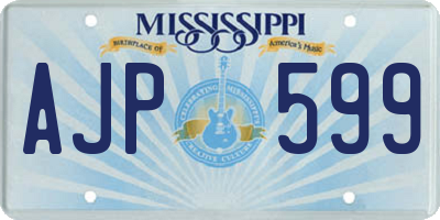 MS license plate AJP599