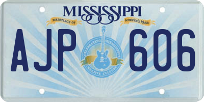 MS license plate AJP606