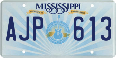 MS license plate AJP613