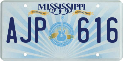 MS license plate AJP616