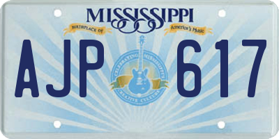 MS license plate AJP617