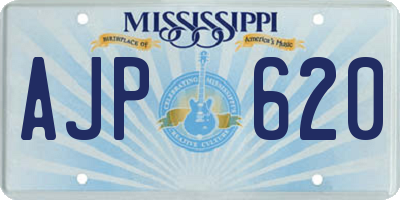 MS license plate AJP620