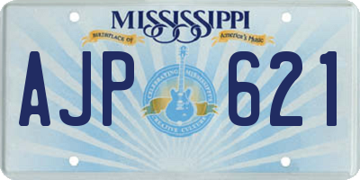 MS license plate AJP621