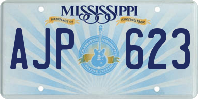 MS license plate AJP623
