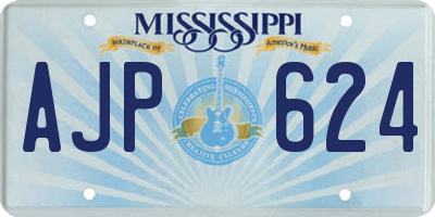 MS license plate AJP624