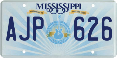 MS license plate AJP626