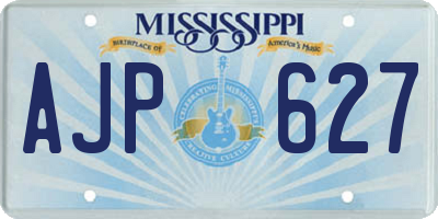 MS license plate AJP627