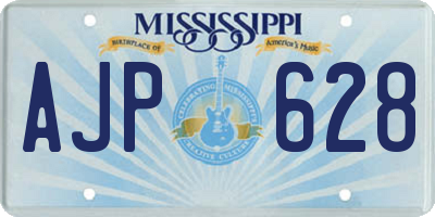 MS license plate AJP628