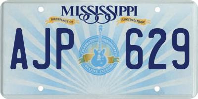 MS license plate AJP629