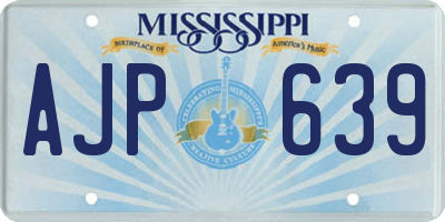 MS license plate AJP639
