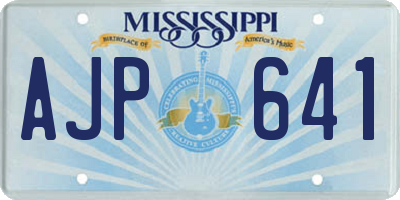MS license plate AJP641