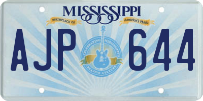 MS license plate AJP644