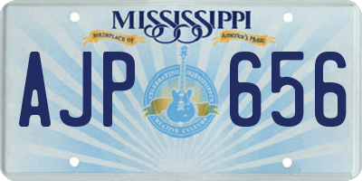 MS license plate AJP656