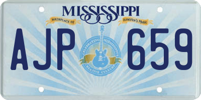MS license plate AJP659