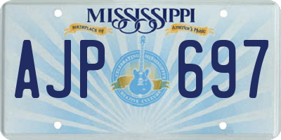 MS license plate AJP697