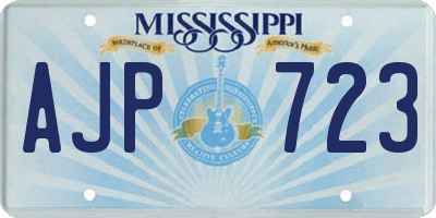 MS license plate AJP723