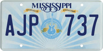 MS license plate AJP737