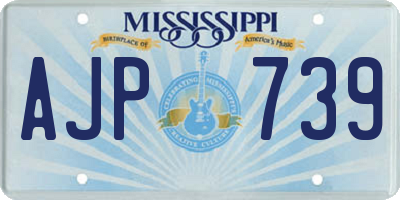 MS license plate AJP739