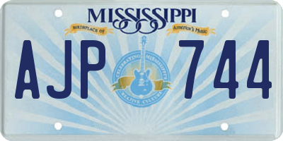 MS license plate AJP744