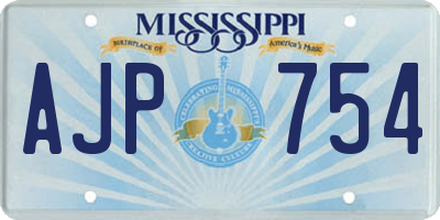 MS license plate AJP754