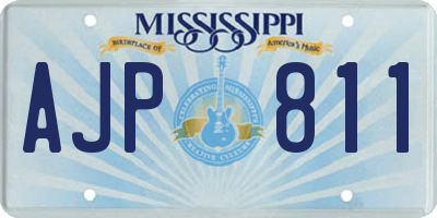 MS license plate AJP811
