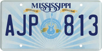 MS license plate AJP813