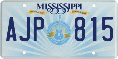 MS license plate AJP815
