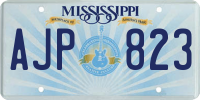 MS license plate AJP823