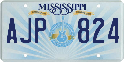 MS license plate AJP824