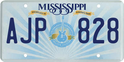MS license plate AJP828