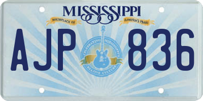 MS license plate AJP836