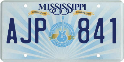 MS license plate AJP841